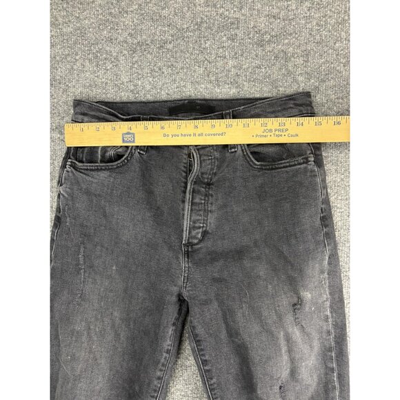 Joe's Jeans Jeans Womens 27 Washed Black The Honor High Rise Straight Distressed - Picture 4 of 10